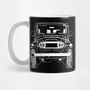 White FJ40 Land Cruiser Sketch Art Mug